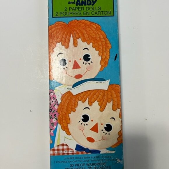 Raggedy  Ann and Andy Paper Dolls 1975 by Bobbs- Merrill Company - Picture 1 of 12